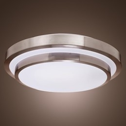 Plafoniera a filo moderna contemporanea galvanizzata argento 43 cm LED integrato