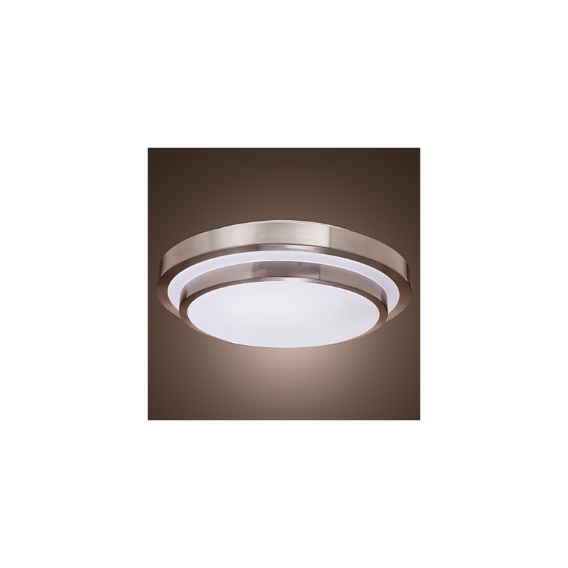 Plafoniera a filo moderna contemporanea galvanizzata argento 43 cm LED integrato