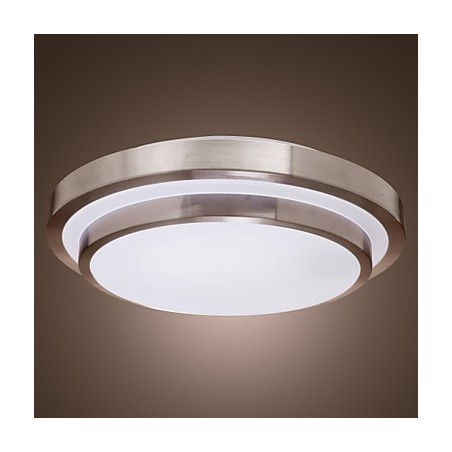 Plafoniera a filo moderna contemporanea galvanizzata argento 43 cm LED integrato