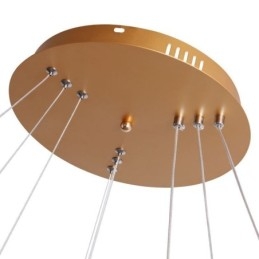 Lampada a sospensione LED moderna in acrilico a 3 anelli 80+60+40 cm