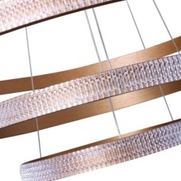 Lampada a sospensione LED moderna in acrilico a 3 anelli 80+60+40 cm
