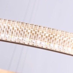 Lampada a sospensione LED moderna in acrilico a 3 anelli 80+60+40 cm