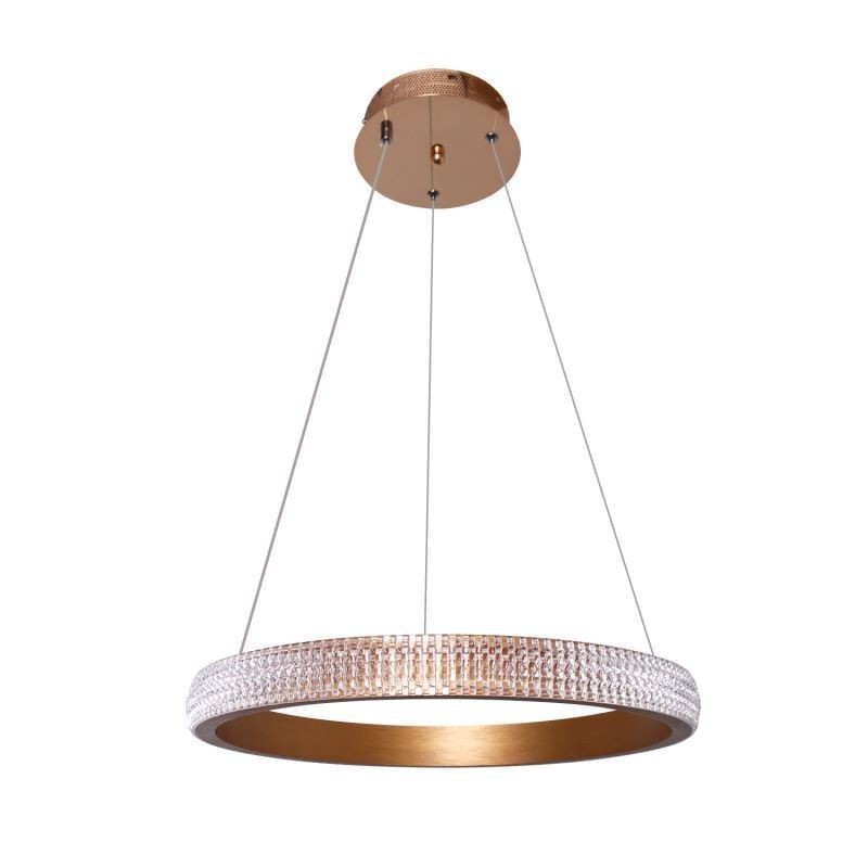 Lampada a sospensione LED ad anello in acrilico, design minimalista