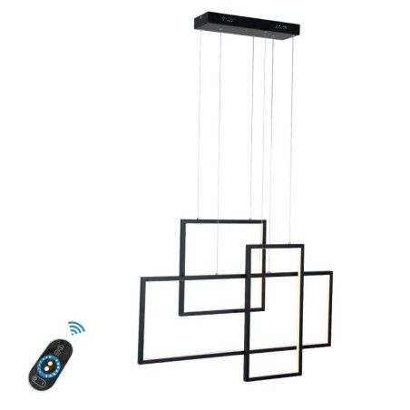 Lampada a sospensione nordica geometrica quadrata in alluminio e acrilico, 50W, 4000 lm, regolabile
