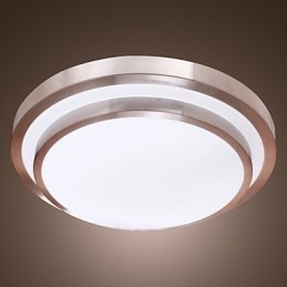Plafoniera a filo moderna contemporanea galvanizzata argento 43 cm LED integrato