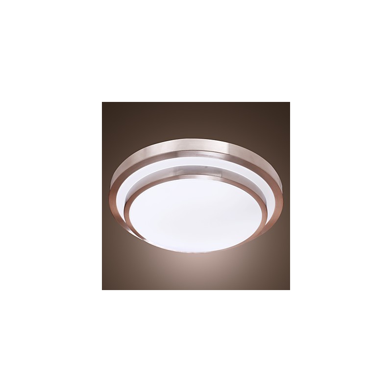 Plafoniera a filo moderna contemporanea galvanizzata argento 43 cm LED integrato