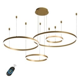 Lampada a sospensione ad anello in acrilico postmoderna