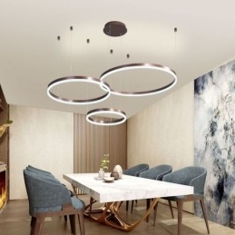 Lampada a sospensione ad anello in acrilico postmoderna