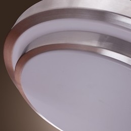 Plafoniera a filo moderna contemporanea galvanizzata argento 43 cm LED integrato