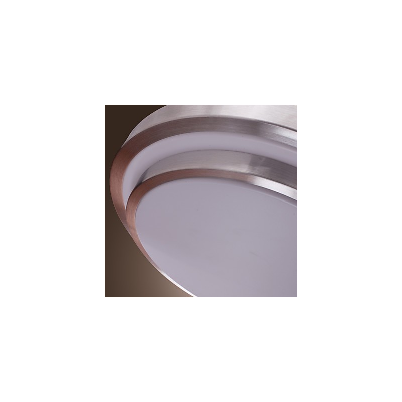 Plafoniera a filo moderna contemporanea galvanizzata argento 43 cm LED integrato