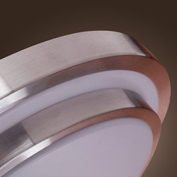 Plafoniera a filo moderna contemporanea galvanizzata argento 43 cm LED integrato