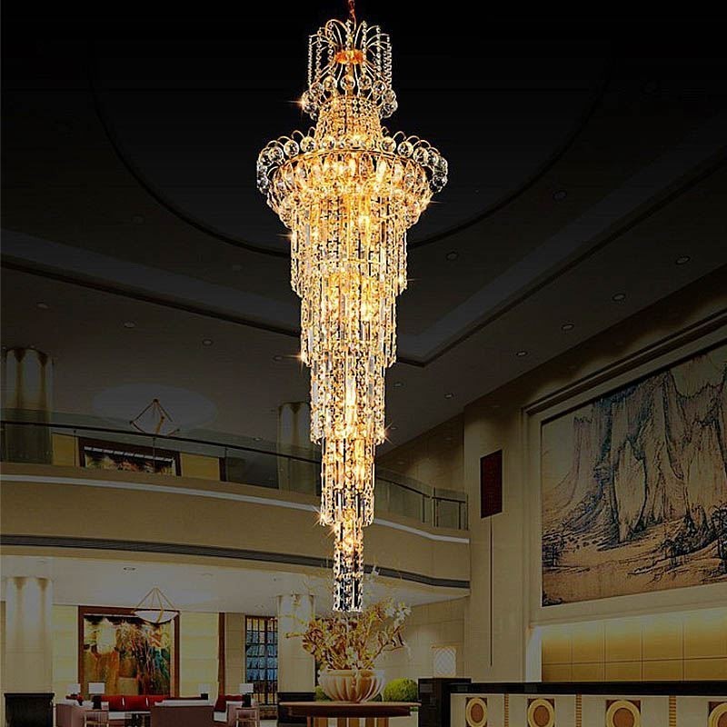 Lampadario a sospensione in cristallo stile europeo