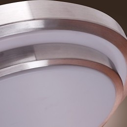 Plafoniera a filo moderna contemporanea galvanizzata argento 43 cm LED integrato