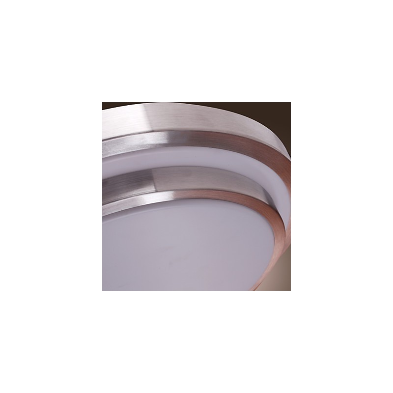Plafoniera a filo moderna contemporanea galvanizzata argento 43 cm LED integrato