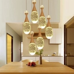 Lampada a sospensione in cristallo a forma di lacrima