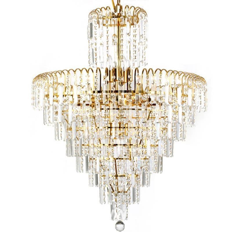 Lampadario a sospensione moderno elegante in cristallo tagliato
