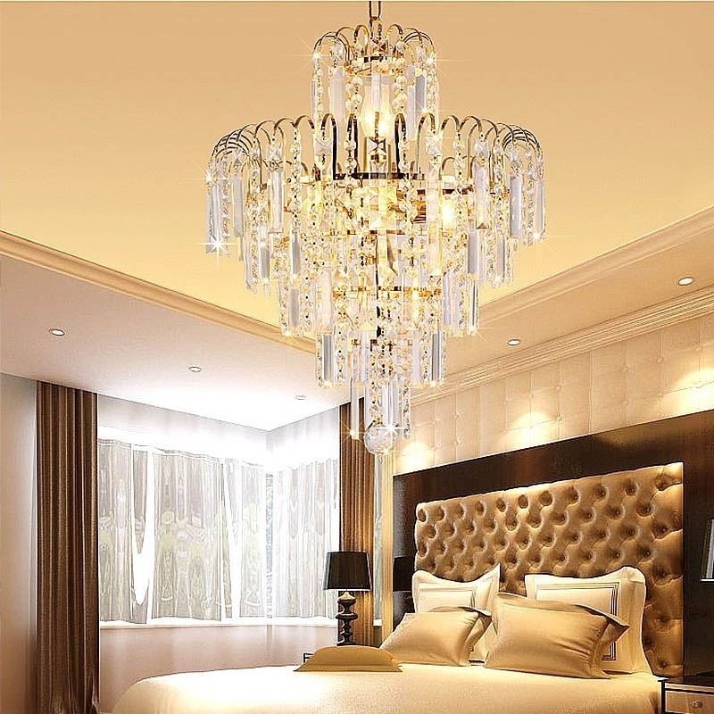 Lampadario a sospensione moderno elegante in cristallo tagliato