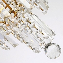 Lampadario a sospensione moderno elegante in cristallo tagliato