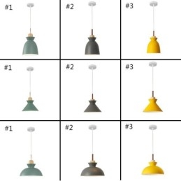Lampada a sospensione nordica in metallo Dome Macaron Colors