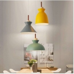 Lampada a sospensione nordica in metallo Dome Macaron Colors