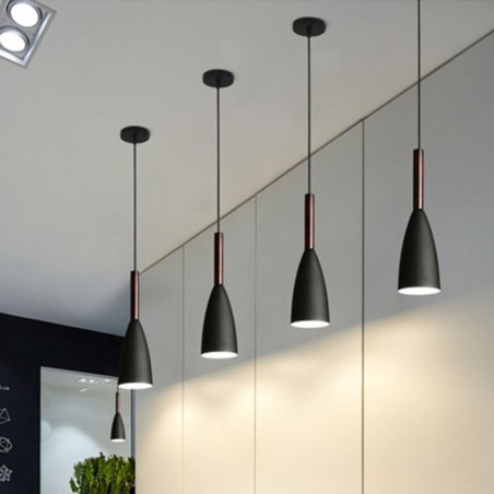 Lampada a sospensione moderna dal design semplice in alluminio E26/E27 10x36 cm