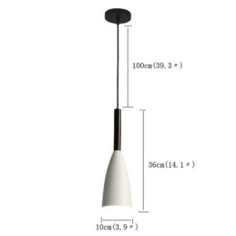 Lampada a sospensione moderna dal design semplice in alluminio E26/E27 10x36 cm
