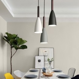 Lampada a sospensione moderna dal design semplice in alluminio E26/E27 10x36 cm