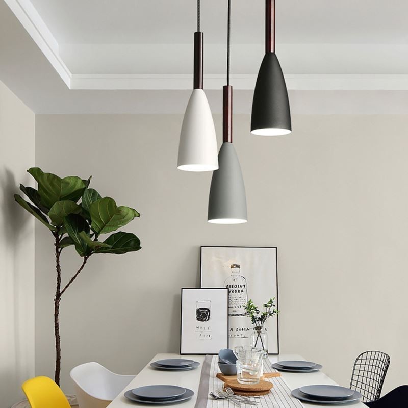 Lampada a sospensione moderna dal design semplice in alluminio E26/E27 10x36 cm