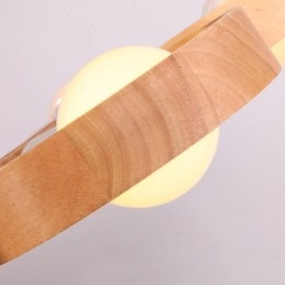 Lampada a sospensione nordica in legno, 3/5/6/8 luci, base E26/E27