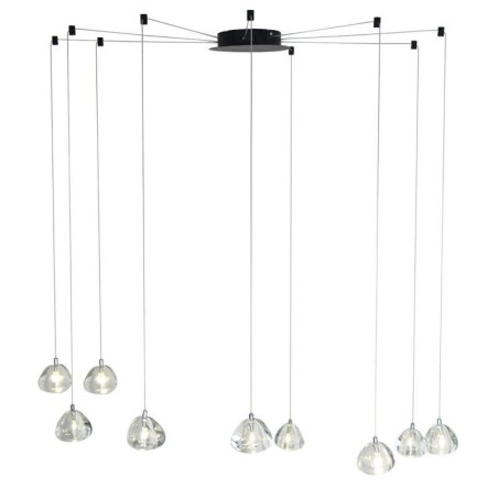 Lampadario a sospensione moderno in cristallo con 1/3/6/9 luci G4