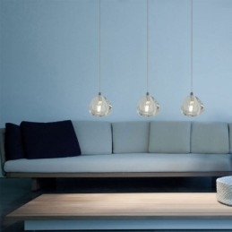 Lampadario a sospensione moderno in cristallo con 1/3/6/9 luci G4