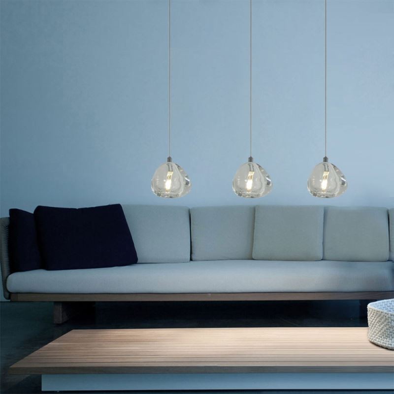 Lampadario a sospensione moderno in cristallo con 1/3/6/9 luci G4