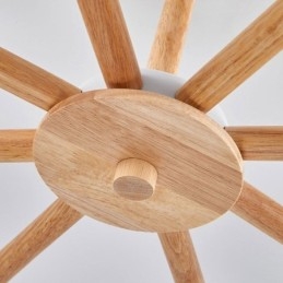 Lampada a sospensione in legno stile nordico macaron 3/6/8 luci E26/E27