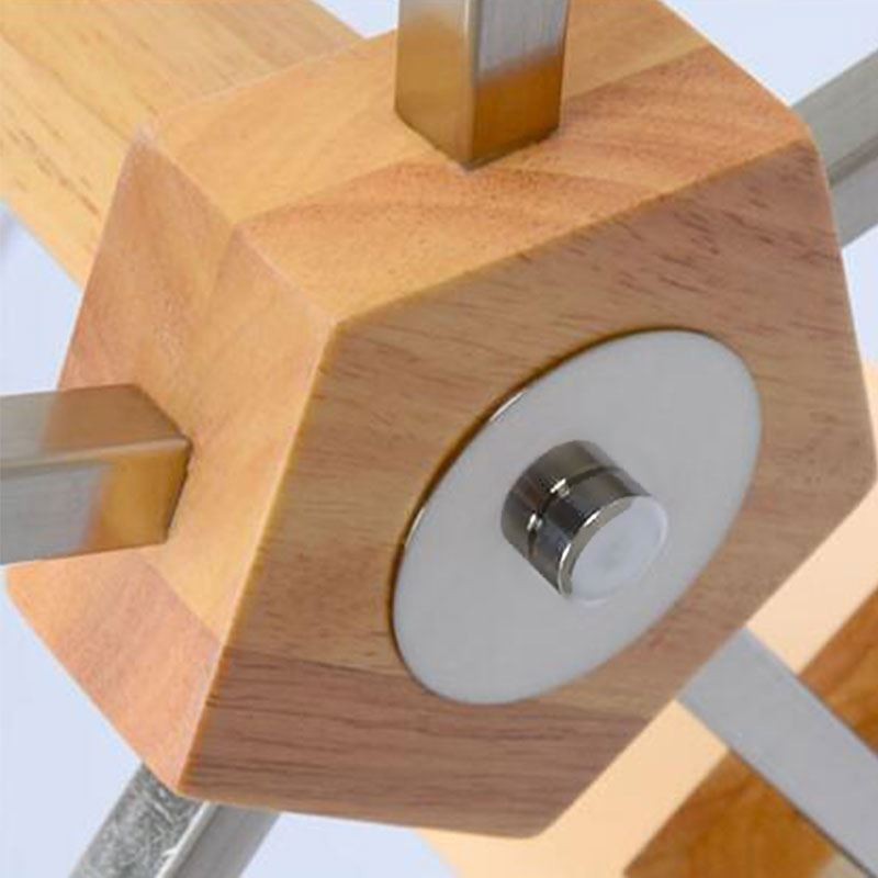 Lampadario a sospensione nordico in legno e vetro, 3/5/8 luci E26/E27
