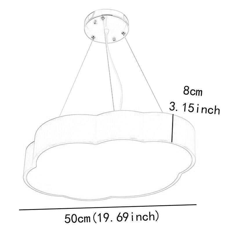 Lampada a sospensione nuvola moderna in acrilico 50 x 8 cm
