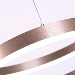 Lampada a sospensione moderna a 3 anelli 80+60+40 cm, nichel spazzolato