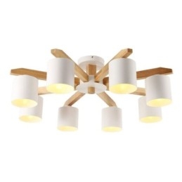 Lampada a sospensione nordica Nordic Log Macaron Light Fitting 5/6/8 luci E26/E27