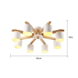 Lampada a sospensione nordica Nordic Log Macaron Light Fitting 5/6/8 luci E26/E27