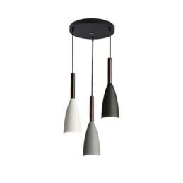 Lampada a sospensione moderna a 3 luci in alluminio, 36 x 36 cm, attacco E26/E27
