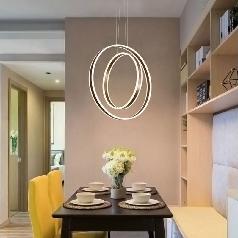 Lampada a sospensione ad anello nordica in acrilico LED dimmerabile