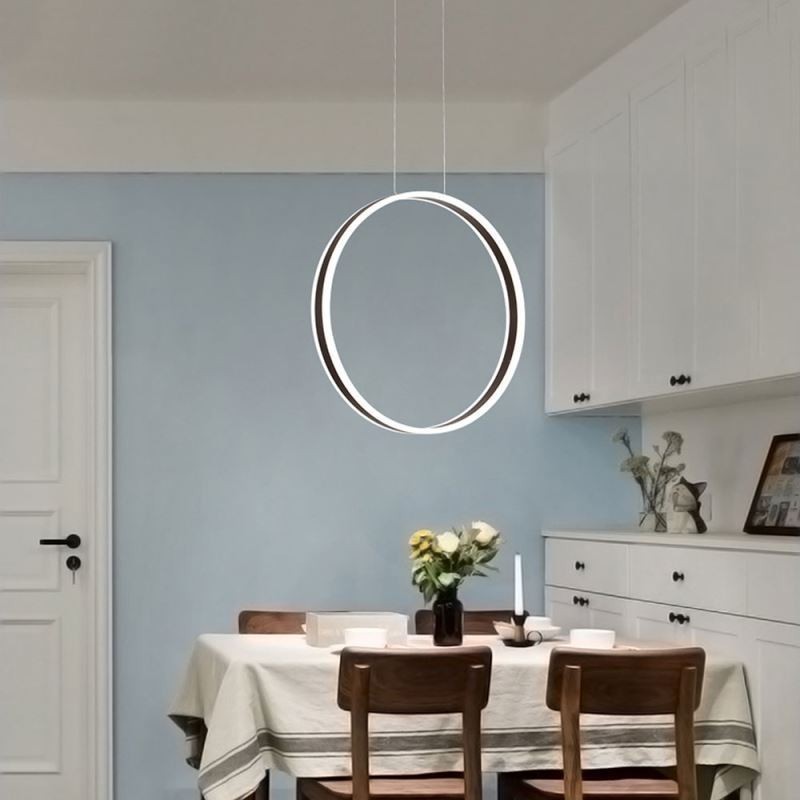 Lampada a sospensione ad anello nordica in acrilico LED dimmerabile
