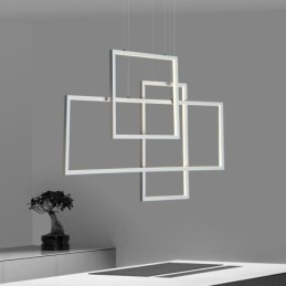 Lampada a sospensione nordica quadrata geometrica LED 50W 4000 lm