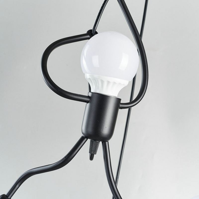 Lampada a sospensione moderna semplice a forma di omino 26×40 cm E26/E27