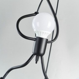 Lampada a sospensione moderna a forma di omino, 3 luci, E26/E27