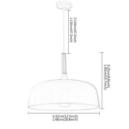 Lampada a sospensione nordica regolabile in ferro, attacco E26/E27, 1 luce, cavo 120 cm