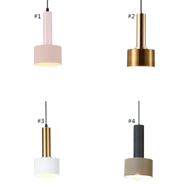 Lampada a sospensione cilindrica moderna in alluminio 12x25 cm E26/E27