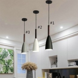 Lampada a sospensione moderna in alluminio 10 x 36 cm E26/E27
