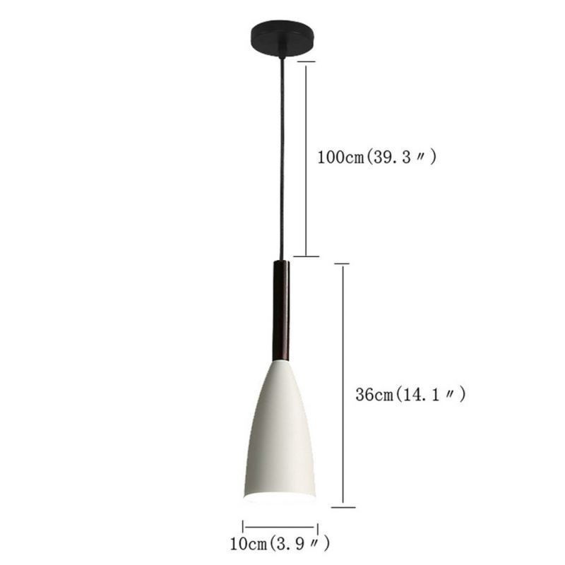 Lampada a sospensione moderna in alluminio 10 x 36 cm E26/E27