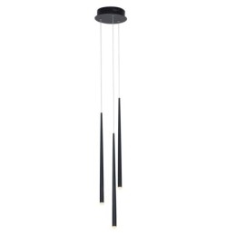 Lampada a sospensione cilindrica moderna con effetto pioggia di meteoriti, 3 luci LED