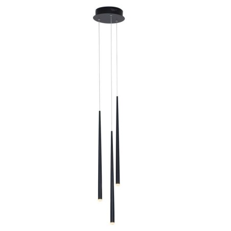 Lampada a sospensione cilindrica moderna con effetto pioggia di meteoriti, 3 luci LED